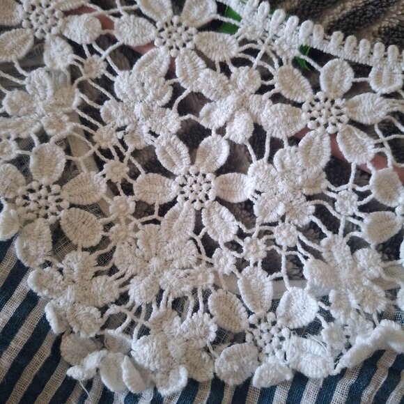 Cherishh Italian Linen Top - Blue & White Stripes - Picture 3 of 7